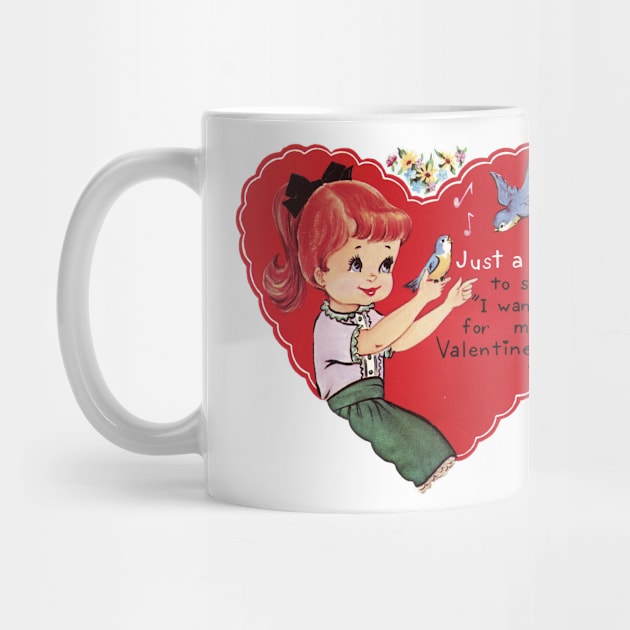 Vintage Little Redhead Girl Valentine by RetroSalt